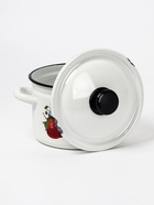 УЦЕНКА Кастрюля эмалированная, 3 л, цилиндрическая, белая - Фото 2