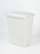 УЦЕНКА Корзина для белья «Вязаное плетение», 25 л, 37×27×47 см, без крышки, прямоугольная, белая - Фото 5