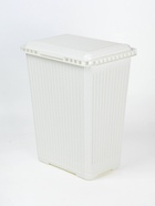УЦЕНКА Корзина для белья «Вязаное плетение», 25 л, 37×27×47 см, без крышки, прямоугольная, белая - Фото 9
