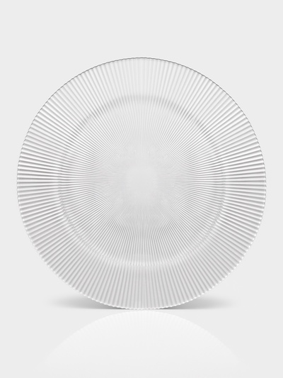 Тарелка Magistro «Грани», d=32.5, h=1.5 см, стекло, прозрачная