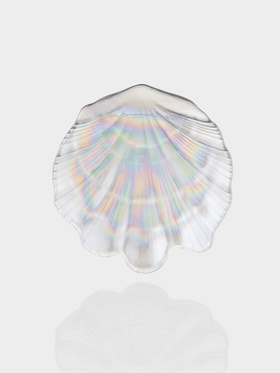 Блюдо сервировочное «Ракушка», 19×2 см, стекло, перламутр 10914849