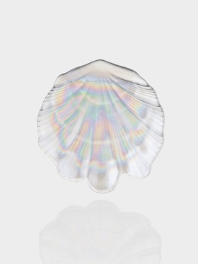 Блюдо сервировочное «Ракушка», 19×2 см, стекло, перламутр