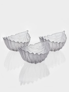 Набор салатников «Лист», 3 шт., размер 1 шт.: 21.5×15.5×11 см, стекло, прозрачный - фото 809290194