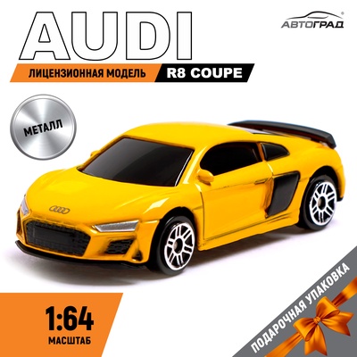 УЦЕНКА Машина металлическая AUDI R8 COUPE, 1:64, жёлтая