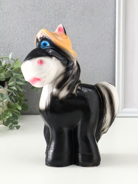 Копилка для денег «Лошадь в панаме», гипс, 25×18×11 см, чёрный