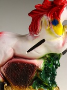 Копилка для денег «Лошадь с ёлкой», гипс, 13×13×6.5 см, белый - фото 59847719