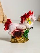 Копилка для денег «Лошадь с ёлкой», гипс, 13×13×6.5 см, белый - фото 64213235