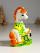 Копилка для денег «Лошадь с мячом», гипс, 16.5×14×7.5 см, белый - Фото 2