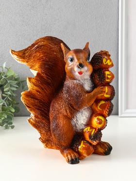 Копилка для денег «Белка с орехами», гипс, 25×25×14 см
