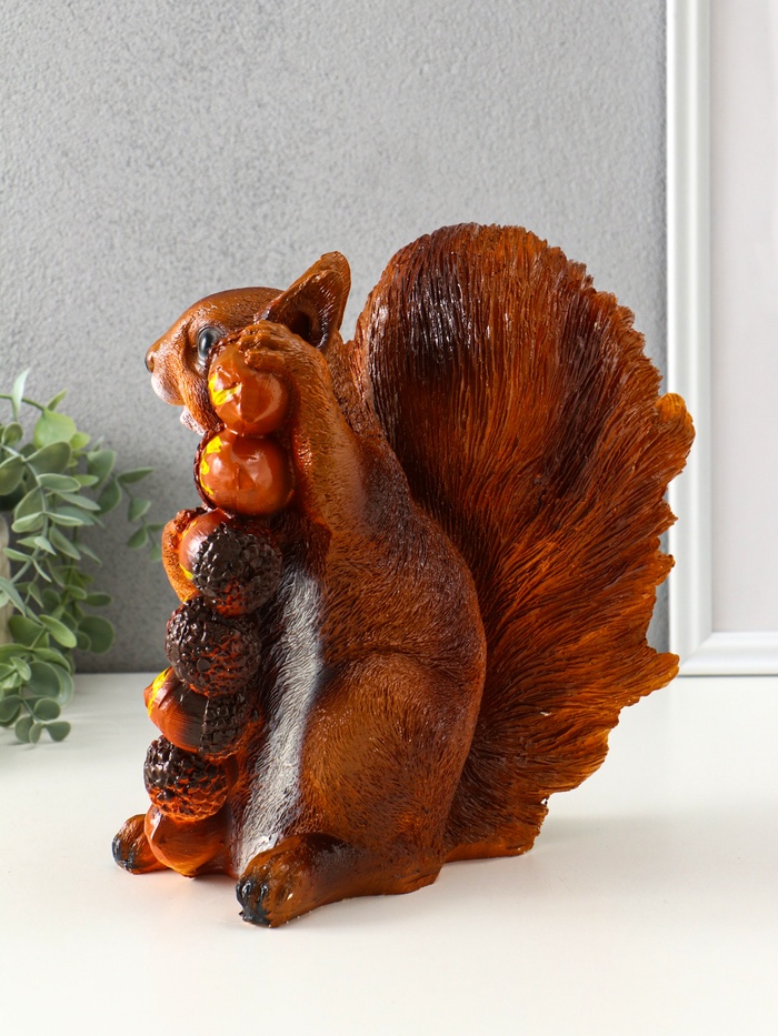 Копилка для денег «Белка с орехами», гипс, 25×25×14 см