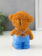 Копилка для денег «Мишка в джинсах», гипс, коричневый, 19.5×13×11 см - Фото 3