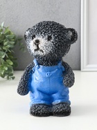 Копилка для денег «Мишка в джинсах», гипс, серый, 19.5×13×11 см - Фото 1