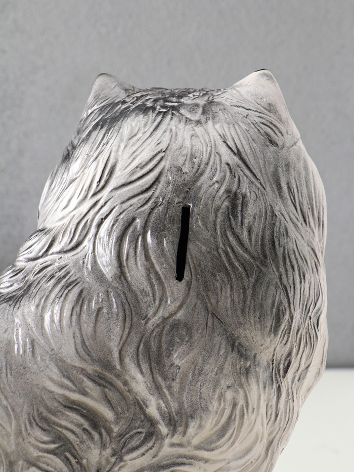 Копилка для денег «Котёнок белый», гипс, 33.5×44.5×24 см