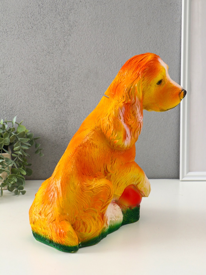 Копилка для денег «Кокер с мячом», гипс, 32×30×22 см