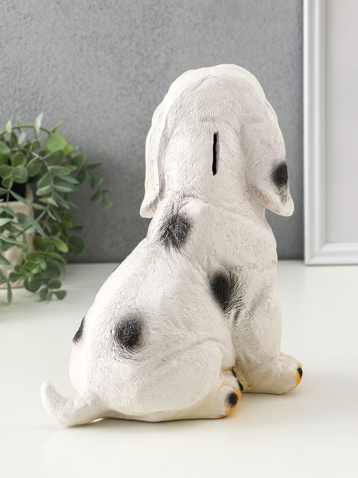 Копилка для денег «Щенок далматинец», гипс, 24×21×14 см