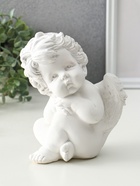 Фигура гипс «Ангелочек сидит думает», 18×14×13 см - фото 118996480
