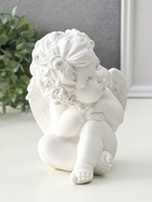 Фигура гипс «Ангелочек сидит думает», 18×14×13 см - фото 118996481