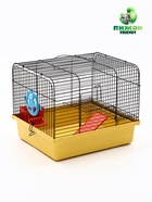 Клетка для грызунов «Мини» одноярусная, 29×25×24 см, жёлтый - фото 809290479 Клетка для грызунов «Мини» одноярусная, 29×25×24 см, жёлтый - фото 809290479