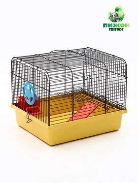 Клетка для грызунов «Мини» одноярусная, 29×25×24 см, жёлтый