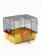 Клетка для грызунов «Мини» одноярусная, 29×25×24 см, жёлтый - фото 809290480 Клетка для грызунов «Мини» одноярусная, 29×25×24 см, жёлтый - фото 809290480