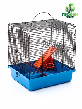 Клетка для грызунов «Мини» двухъярусная, 29×25×32 см, синий