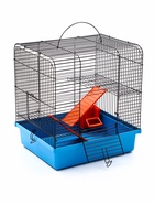 Клетка для грызунов «Мини» двухъярусная, 29×25×32 см, синий - фото 809290496 Клетка для грызунов «Мини» двухъярусная, 29×25×32 см, синий - фото 809290496