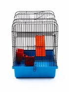 Клетка для грызунов «Мини» двухъярусная, 29×25×32 см, синий - фото 809290500 Клетка для грызунов «Мини» двухъярусная, 29×25×32 см, синий - фото 809290500