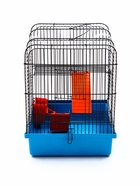 Клетка для грызунов «Мини» двухъярусная, 29×25×32 см, синий - фото 809290501 Клетка для грызунов «Мини» двухъярусная, 29×25×32 см, синий - фото 809290501