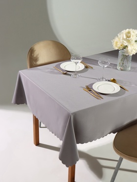 Скатерть «Доляна», однотонная, серая, 140×180 см