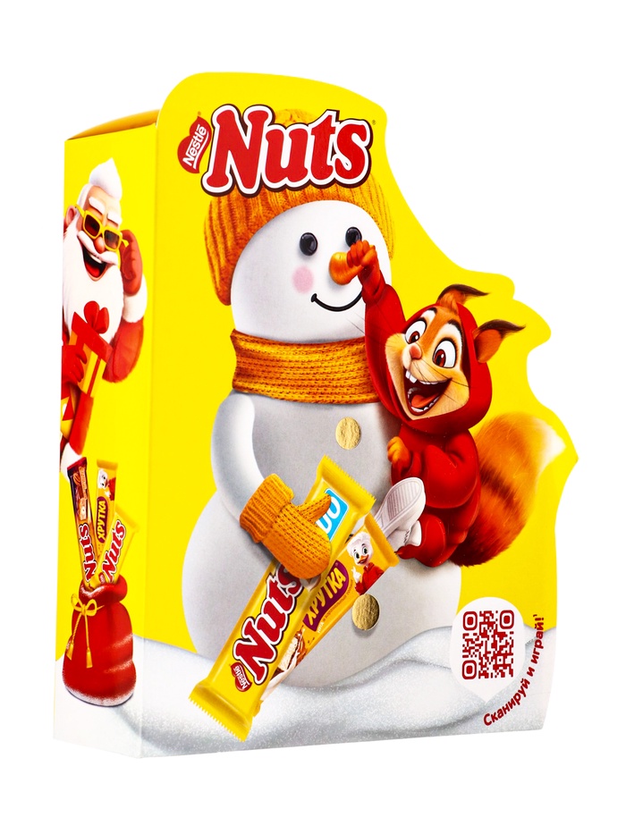 Сладкий новогодний подарок NUTS «Снеговик», 442 г