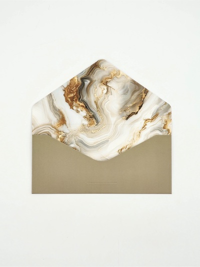 Конверт подарочный «Мрамор», софт-тач, тиснение, 19×9 см