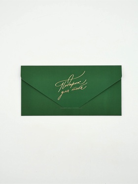 Конверт подарочный «Яркие цветы», софт-тач, тиснение, 19 × 9 см