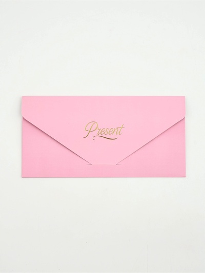 Конверт подарочный «Нежные цветы», софт-тач, тиснение, 19×9 см