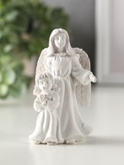 Фигурка полистоун «Девушка-ангел с ребёнком», белый, 5.2×4.2×8.3 см, МИКС - Фото 2
