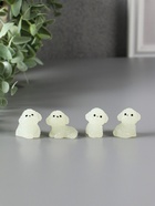 Набор фигурок полистоун флюоресцентный «Терьерчики», 4 шт., 2×2.7×3 см - Фото 1