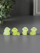 Набор фигурок полистоун флюоресцентный «Терьерчики», 4 шт., 2×2.7×3 см - Фото 2