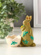 Фигурка - подставка полистоун «Зайчики пасхальные», набор 2 шт., 5.3×10×10 см - Фото 2