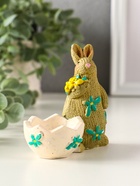 Фигурка - подставка полистоун «Зайчики пасхальные», набор 2 шт., 5.3×10×10 см - Фото 3