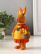 Фигурка полистоун «Зайка в вязанном платье с корзиной яиц», 5.5×8.2×16 см - фото 809290763 Фигурка полистоун «Зайка в вязанном платье с корзиной яиц», 5.5×8.2×16 см - фото 809290763