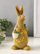Фигурка полистоун «Зайка вязанный с пасхальными яичками», 8×10.5×23 см - фото 809290779 Фигурка полистоун «Зайка вязанный с пасхальными яичками», 8×10.5×23 см - фото 809290779