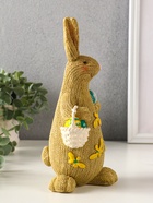 Фигурка полистоун «Зайка вязанный с пасхальными яичками», 8×10.5×23 см - фото 809290780 Фигурка полистоун «Зайка вязанный с пасхальными яичками», 8×10.5×23 см - фото 809290780