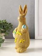 Фигурка полистоун «Зайка вязанный с пасхальными яичками», 8×10.5×23 см - фото 809290782 Фигурка полистоун «Зайка вязанный с пасхальными яичками», 8×10.5×23 см - фото 809290782
