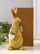 Фигурка полистоун «Зайка вязанный с пасхальными яичками», 8×10.5×23 см - фото 809290783 Фигурка полистоун «Зайка вязанный с пасхальными яичками», 8×10.5×23 см - фото 809290783