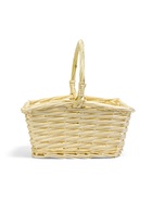 Корзина плетёная для хранения, 27×22×14 см, ручка h=13 см, ива, белая - Фото 5