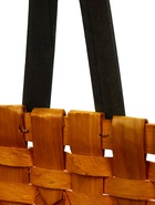 Корзина плетёная для хранения, 28×23×16 см, ручка h=15 см, деревянная, коричневая, Greengo 10906624