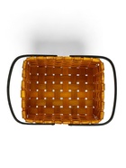 Корзина плетёная для хранения, 28×23×16 см, ручка h=15 см, деревянная, коричневая, Greengo 10906624