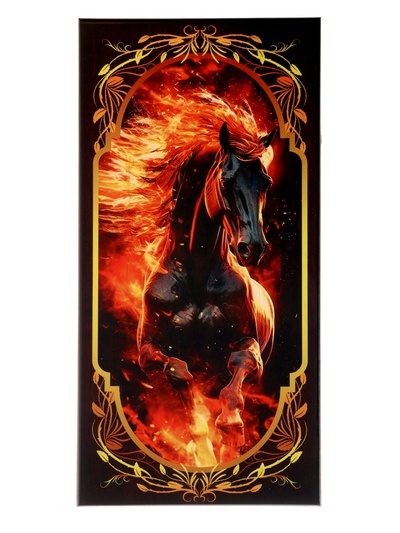 Настольная игра 2 в 1 «Огненная лошадь»: нарды, шашки, деревянные