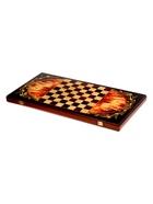 Настольная игра 2 в 1 «Огненная лошадь»: нарды, шашки, деревянные - Фото 4