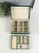 Шкатулка для украшений Isabel, съёмная подставка, тёмно-зелёная, 23.5×17×8.7 см - Фото 4