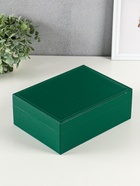 Шкатулка для украшений Isabel, съёмная подставка, тёмно-зелёная, 23.5×17×8.7 см - Фото 5